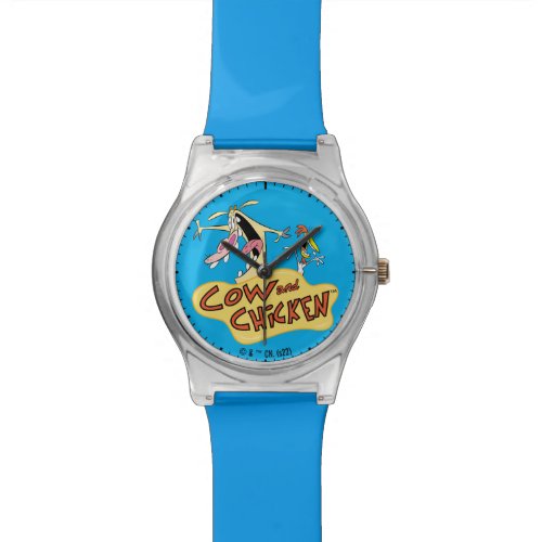 Cow and Chicken Logo Graphic Watch