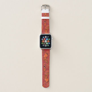 Cow and Chicken Red Guy Pattern Apple Watch Band