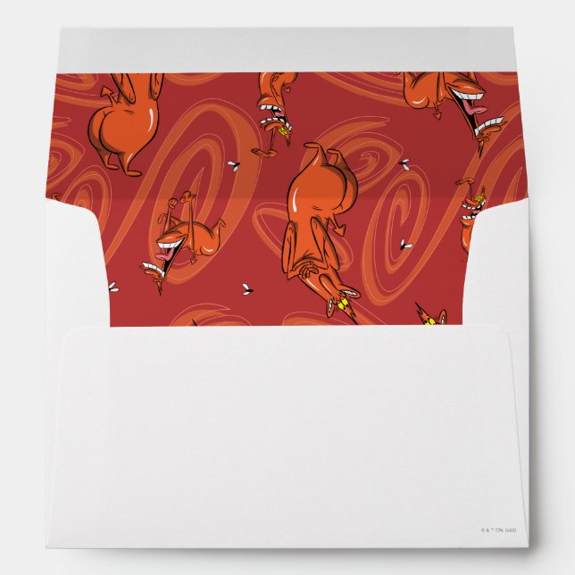 Cow and Chicken Red Guy Pattern Envelope (Back (Bottom))
