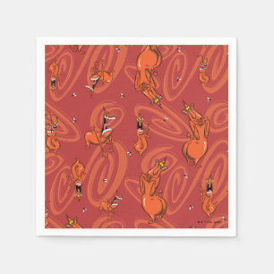 Cow and Chicken Red Guy Pattern Napkins