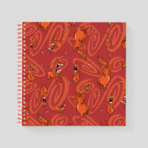 Cow and Chicken Red Guy Pattern Notebook