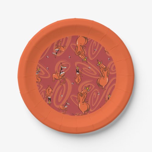 Cow and Chicken Red Guy Pattern Paper Plates