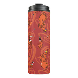 Cow and Chicken Red Guy Pattern Thermal Tumbler