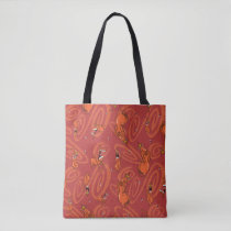 Cow and Chicken Red Guy Pattern Tote Bag