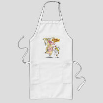 Cow and Chicken Running Graphic Long Apron