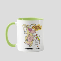 Cow and Chicken Running Graphic Mug