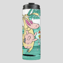 Cow and Chicken Running Graphic Thermal Tumbler