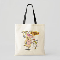 Cow and Chicken Running Graphic Tote Bag