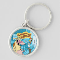 Cow and Chicken Smiling Graphic Keychain