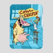 Cow and Chicken Smiling Graphic Magnet