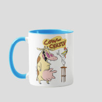 Cow and Chicken Smiling Graphic Mug