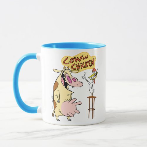 Cow and Chicken Smiling Graphic Mug