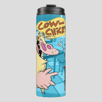 Cow and Chicken Smiling Graphic Thermal Tumbler
