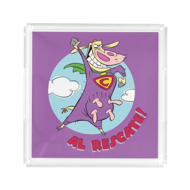 Cow and Chicken Super Cow Al Rescate! Acrylic Tray (Front)