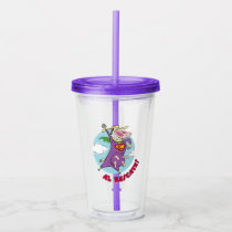Cow and Chicken Super Cow Al Rescate! Acrylic Tumbler