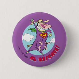 Cow and Chicken Super Cow Al Rescate! Button