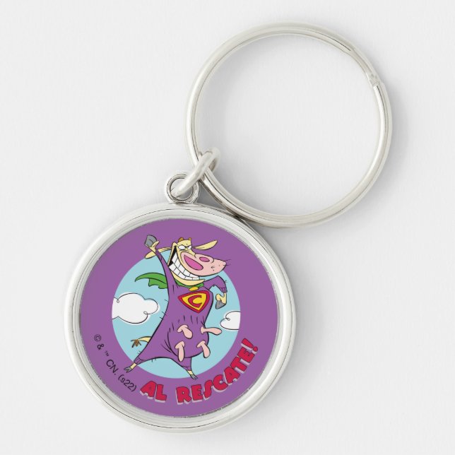 Cow and Chicken Super Cow Al Rescate! Keychain (Front)