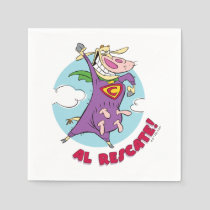 Cow and Chicken Super Cow Al Rescate! Napkins