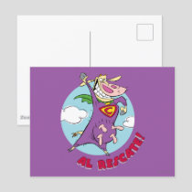 Cow and Chicken Super Cow Al Rescate! Postcard