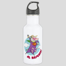 Cow and Chicken Super Cow Al Rescate! Stainless Steel Water Bottle
