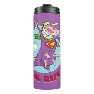 Cow and Chicken Super Cow Al Rescate! Thermal Tumbler