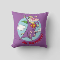 Cow and Chicken Super Cow Al Rescate! Throw Pillow