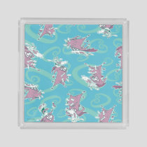 Cow and Chicken Super Cow Pattern Acrylic Tray