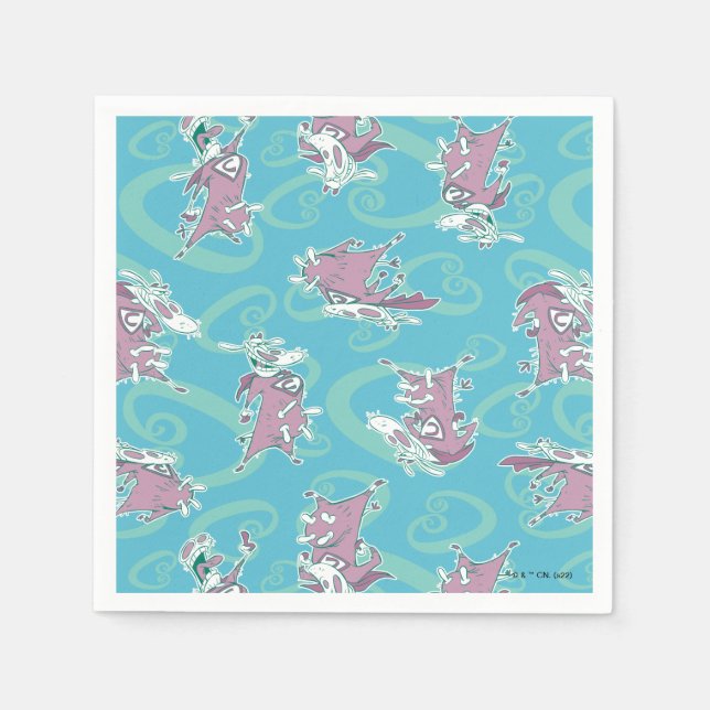 Cow and Chicken Super Cow Pattern Napkins (Front)