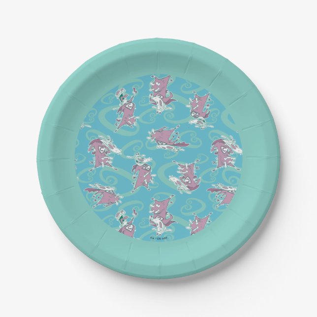 Cow and Chicken Super Cow Pattern Paper Plates (Front)