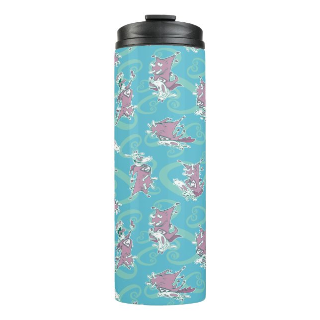 Cow and Chicken Super Cow Pattern Thermal Tumbler (Front)