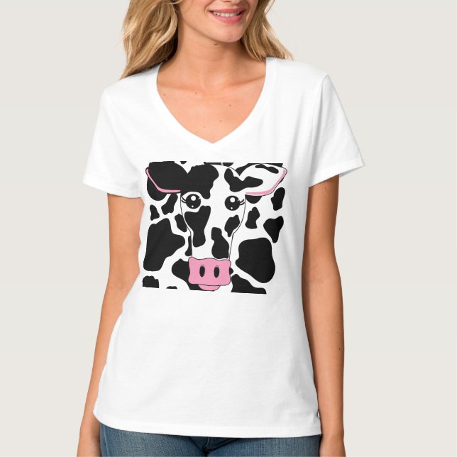Cow and Cow Print T-Shirt (Front)