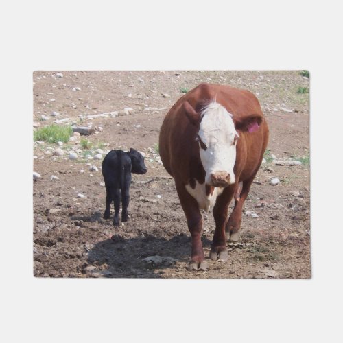 Cow and June Calf Doormat