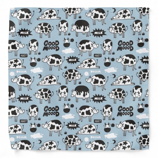 Cow and milk bandana (Front)