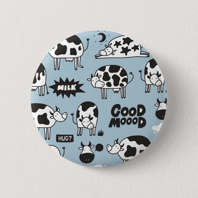 Cow and milk button (Front)