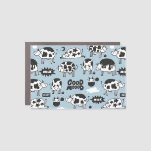 Cow and milk car magnet