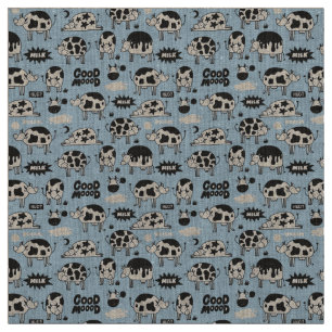 Cow and milk fabric