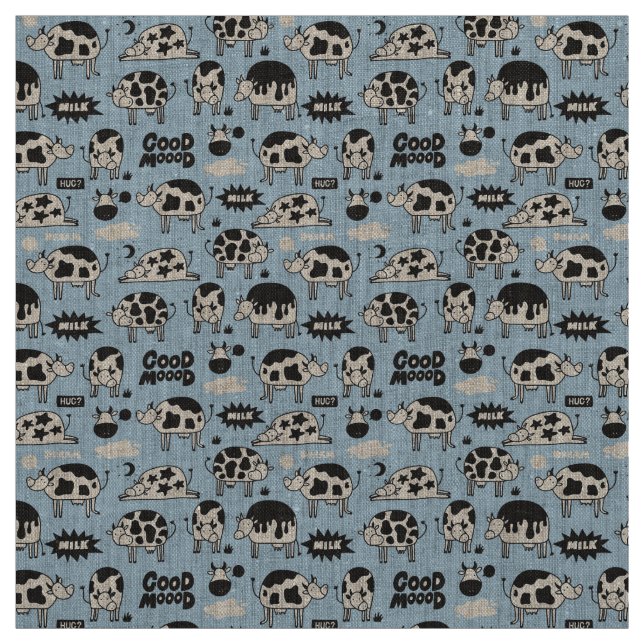 Cow and milk fabric (Swatch)