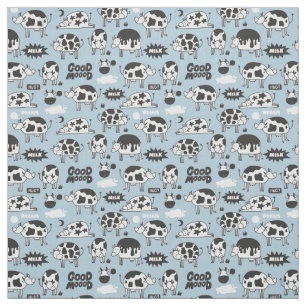 Cow and milk fabric