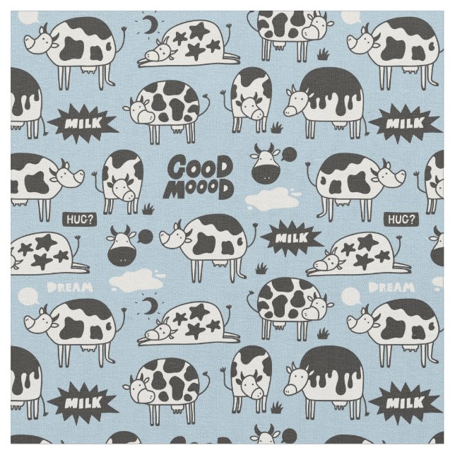 Cow and milk fabric (Close Up)