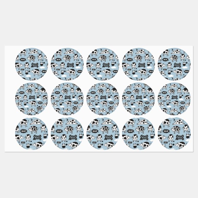 Cow and milk labels (Sheet)