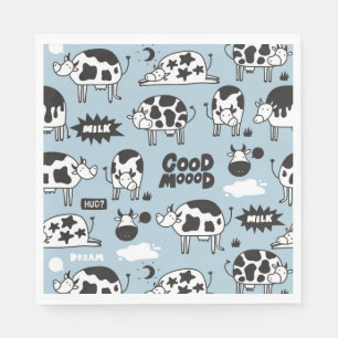 Cow and milk napkins