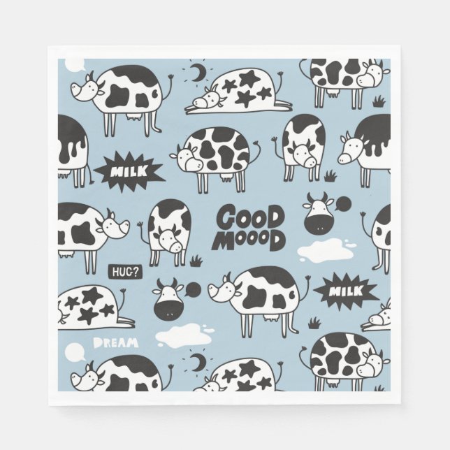 Cow and milk napkins (Front)