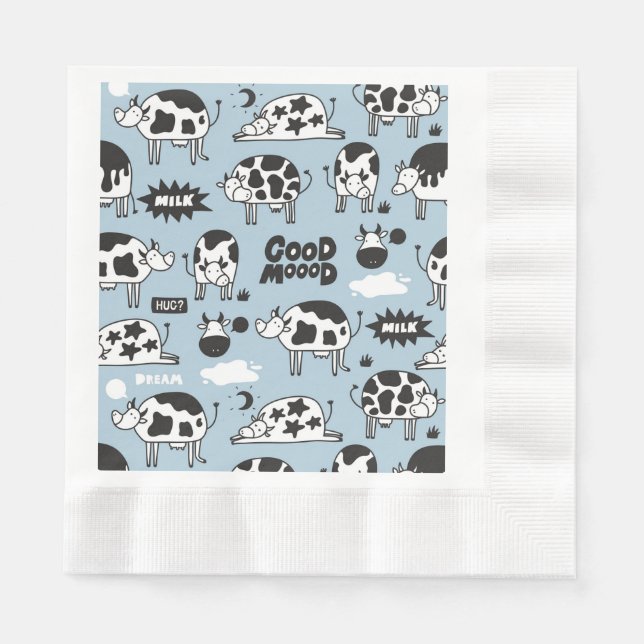 Cow and milk napkins (Front)