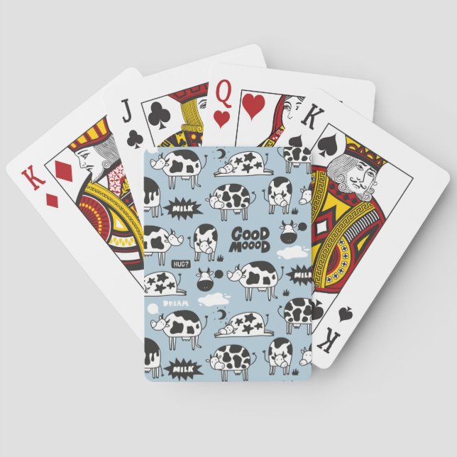 Cow and milk poker cards (Back)