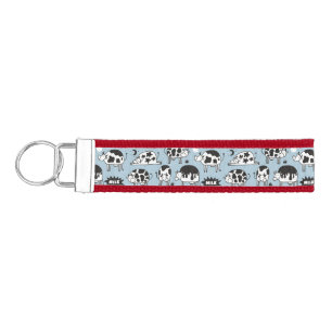 Cow and milk wrist keychain