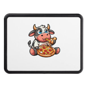 Cow Animal Eating Pizza Margherita Meal Foodies _5 Hitch Cover