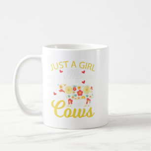 Cow Animal Lover Just A Girl Who Loves Cows. Perfe Coffee Mug