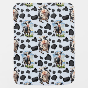 Cow Animal Pattern Design  Baby Blanket