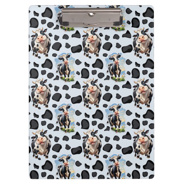 Cow Animal Pattern Design  Clipboard (Front)