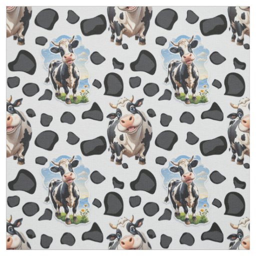 Cow Animal Pattern Design  Fabric